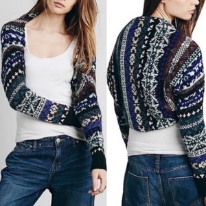 FREE PEOPLE CARNIVAL KNIT SWEATER SHRUG SIZE SMALL NEW